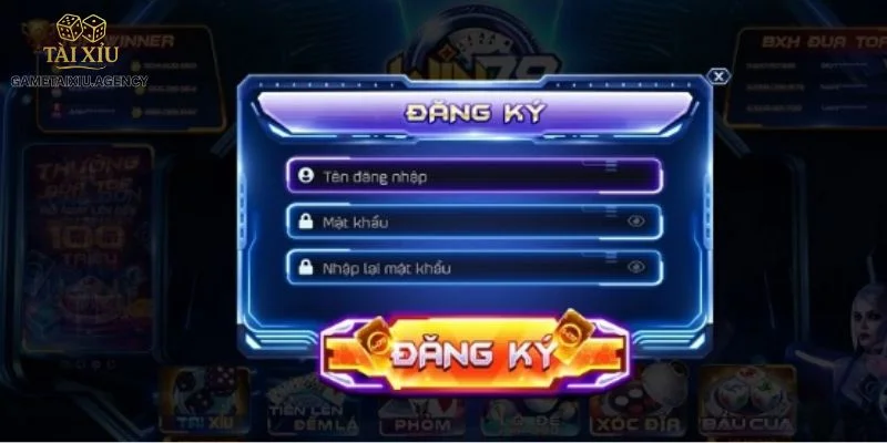 Giao diện trang chủ đăng ký ID tại Game Tài Xỉu rất dễ tiếp cận.